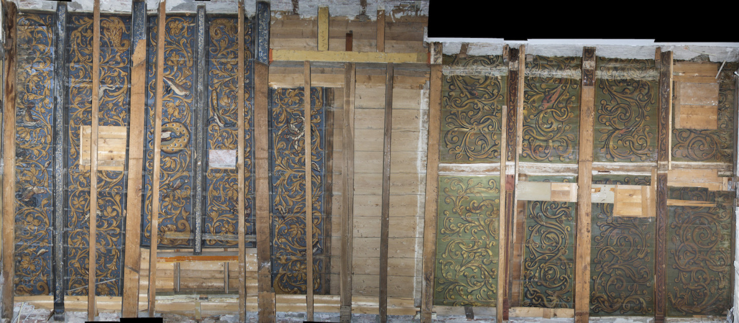 Beschilderde plafonds, Leliegracht 35, Amsterdam